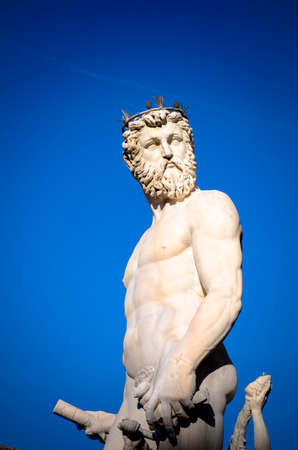Neptune in Florence, Italyの写真素材