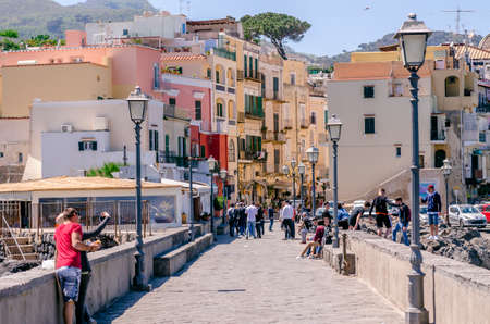 Tourists in Ischia in the Gulf of NApoli, Italy