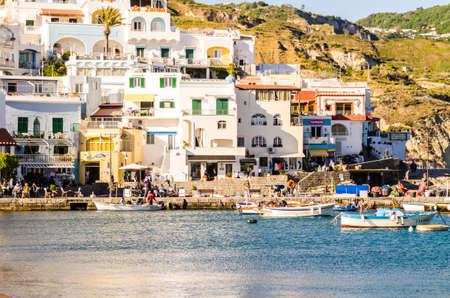 Mediterranean boats in the Santangelo on Ischia Islandのeditorial素材