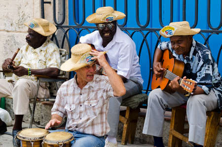 street musicians at Havana, Cubaのeditorial素材