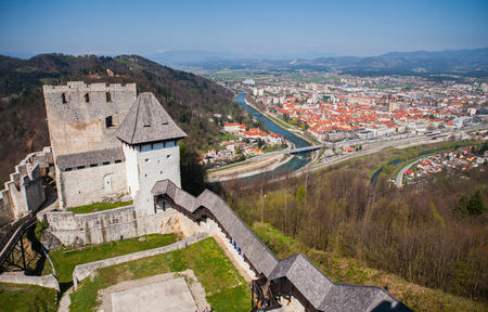 Celje castle, tourist attraction, Sloveniaのeditorial素材