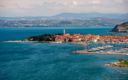 Town Izola, Sloveniaの写真素材