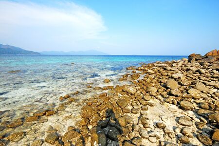 Sea sand sun beach for relax in holiday Thailandの写真素材
