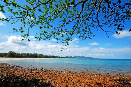 Sea sand sun beach for relax in holiday Thailand の写真素材