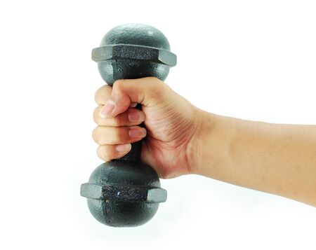 Hand Dumbbell power for exerciseの写真素材