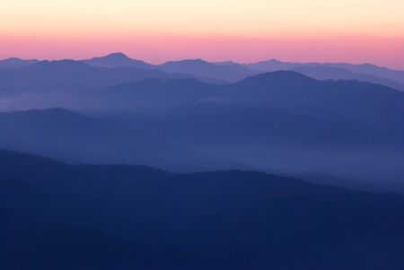 mountain landscape blue sky nature forest abstract light hillの写真素材