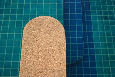 clear water in the swimming pool blue brightの写真素材