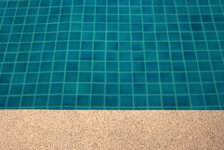 clear water in the swimming pool blue brightの写真素材