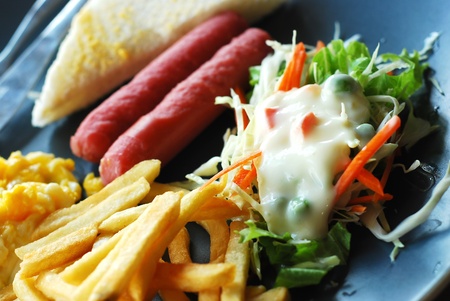 Green salad for Breakfast の写真素材