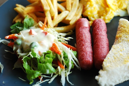 Green salad food for breakfastの写真素材