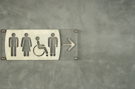 Sign to toilet in thailandの写真素材