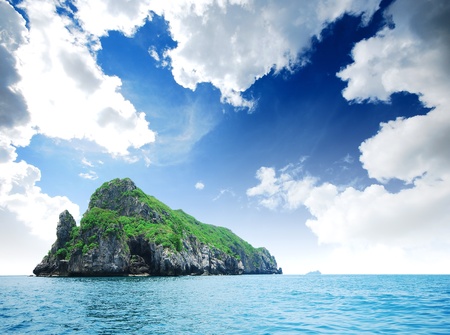 Island sea sand sun beach nature destination wallpaper and background for design at krabi in thailandの写真素材
