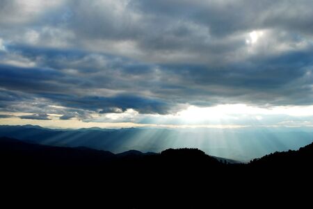 Mountain of light in Thailandの写真素材