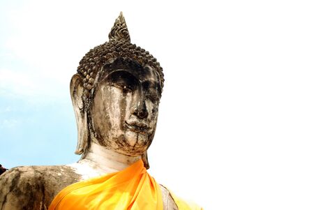 Old Buddha in Thailandの写真素材