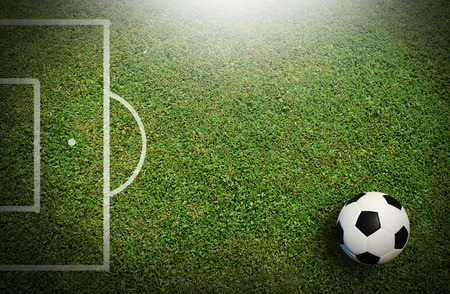 Soccer ball football sport for play game and for text and message designの写真素材
