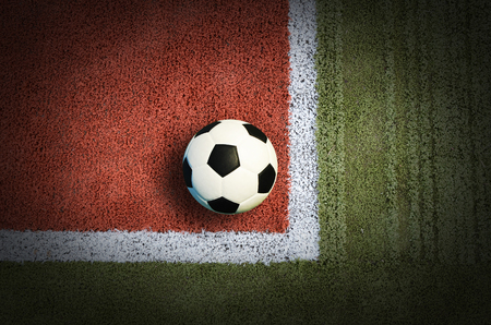 Soccer ball football sport for play game and for text and message designの写真素材