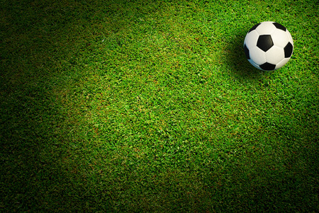 Soccer ball football sport for play game and for text and message designの写真素材