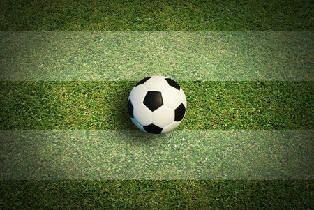 Soccer ball football sport for play game and for text and message designの写真素材