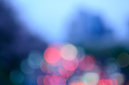 Bokeh light background in the city for background design