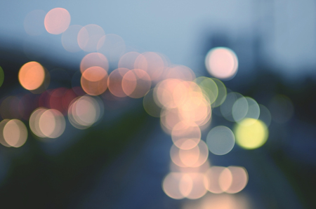 Bokeh light background in the city for background designの写真素材