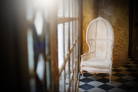 Vintage chair at vintage interior for vintage designの写真素材