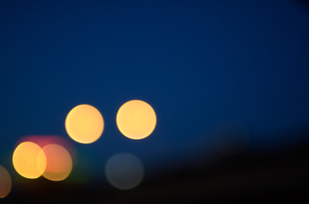 Bokeh cityscape background with circle light for design