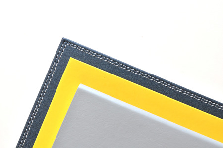 Books on the white table for background and text designの写真素材