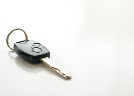 Car key on white backgroundの写真素材