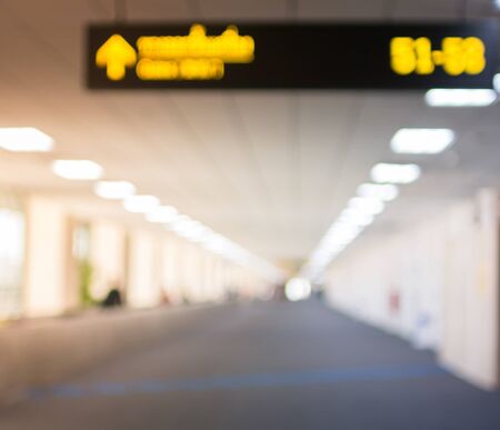 Departure terminal in airport , blurred for background design