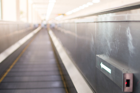 Automatic walk way in the airport