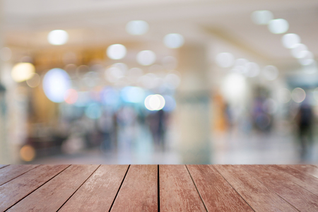 Wooden way with bokeh circle light background for background designの写真素材