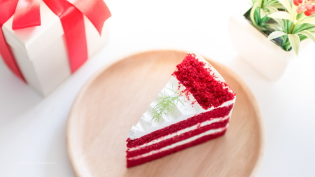Strawberry red cake Dessert for relaxation timeの写真素材