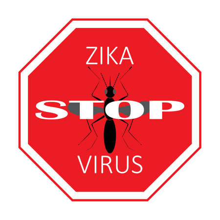 sign stop the spread of the virus zika on the planetのイラスト素材