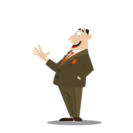 a successful businessman, enjoying life, profit illustration of cartoonのイラスト素材