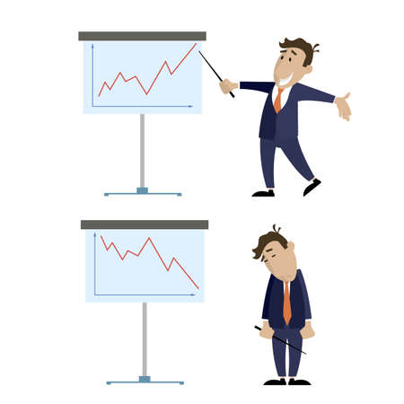People and the presentation of growth and loweringのイラスト素材
