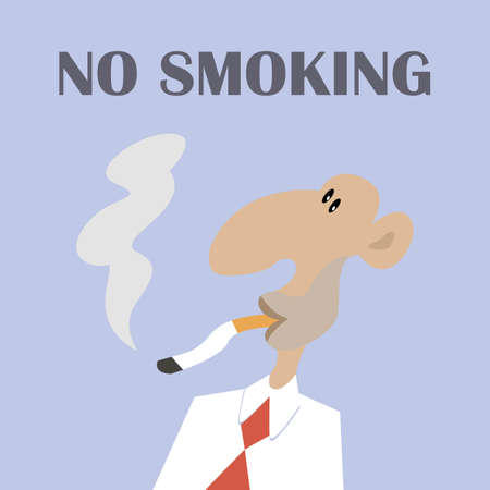 no smoking posterのイラスト素材