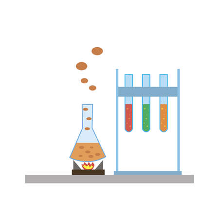 chemical flasks iconsの写真素材