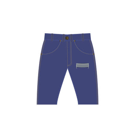 Jeans clothes. Fashion denim, vector illustration for designのイラスト素材