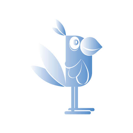 contour of a parrot not a white backgroundのイラスト素材