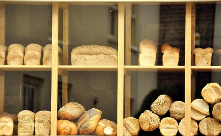 bread in a show-windowの写真素材