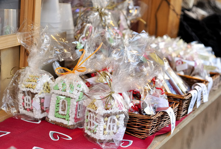 Christmas gifts at fair in Tallinnの写真素材