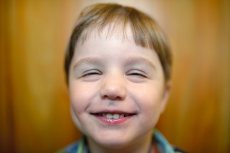 Portrait of joyful little boy