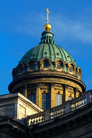 View on top Kazan Cathedral, St. Petersburg, Russiaの写真素材