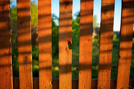 County style vintage wooden fence backgroundの写真素材