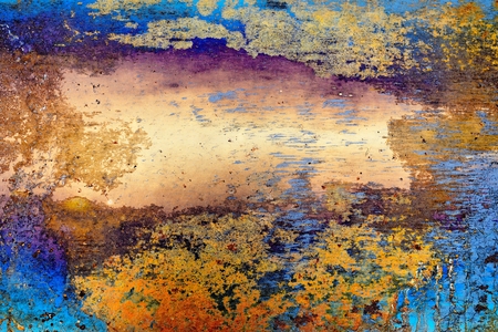 Rust on a metal backgroundの写真素材