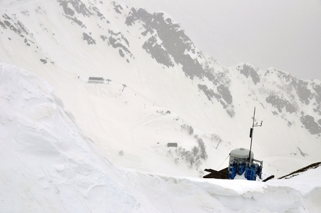 Weather station on the mountainの写真素材