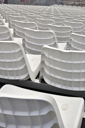 White stadium seatsの写真素材