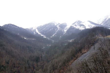 Winter mountain landscapeの写真素材