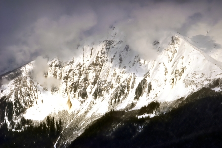 Winter mountain landscapeの写真素材