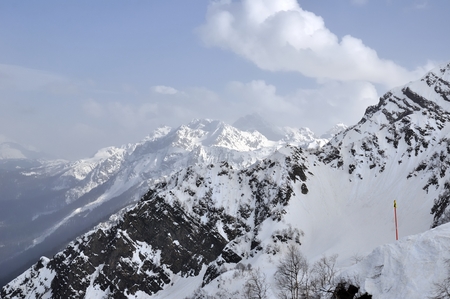 Winter mountain landscapeの写真素材